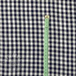 Dvojna gaza/muslin Double sided CHECKS MINI navy