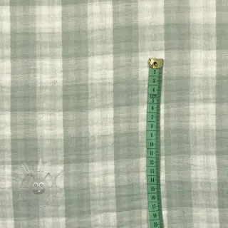 Dvojna gaza/muslin Double sided CHECKS MINI nile