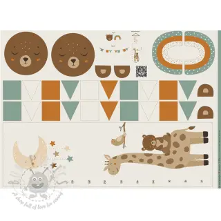 Dekorativno blago Kids room deco PANEL linenlook digital print