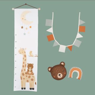 Dekorativna tkanina Kids room deco PANEL linenlook digital print
