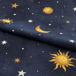 Dekoračná látka premium GLOW IN THE DARK Starry night