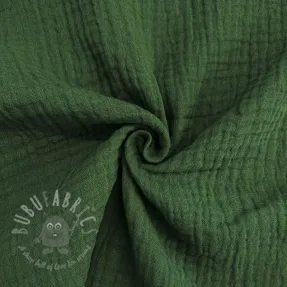 Dvojna gaza/muslin temno zelena