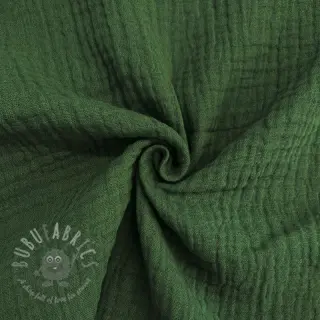 Dvojna gaza/muslin temno zelena