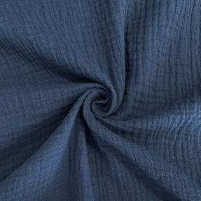 Dvojitá gázovina/mušelín indigo