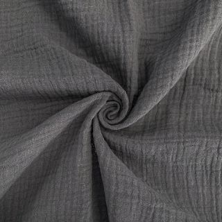 Dvojna gaza/muslin dark grey