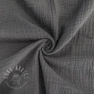 Dvojna gaza/muslin dark grey