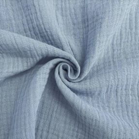 Dvojitá gázovina/mušelín blue ORGANIC