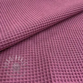 Bombažni vafel tkanja mauve