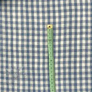 Dvojna gaza/muslin Double sided CHECKS MINI indigo