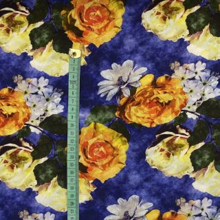 Viskoza Artistic flowers design B digital print