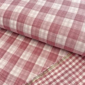 Dvojna gaza/muslin Double sided CHECKS MINI mauve