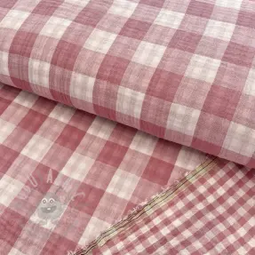 Dvojna gaza/muslin Double sided CHECKS MINI mauve