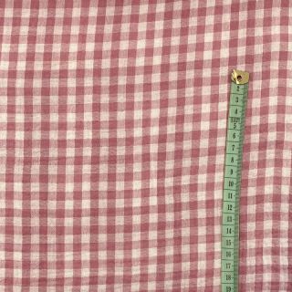 Dvojna gaza/muslin Double sided CHECKS MINI mauve
