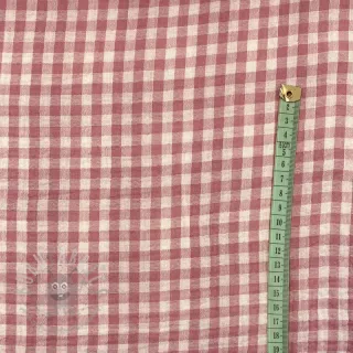 Dvojna gaza/muslin Double sided CHECKS MINI mauve