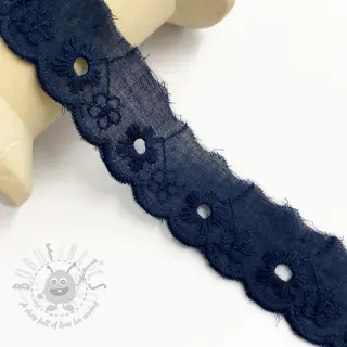 Čipka Mini flower dark blue