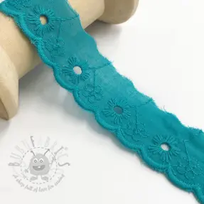 Čipka Mini flower dark mint
