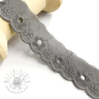 Čipka Mini flower grey