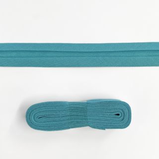 Obrobljeni trak bombaž - 3 m ocean blue