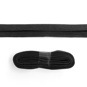 Obrobljeni trak bombaž - 3 m black