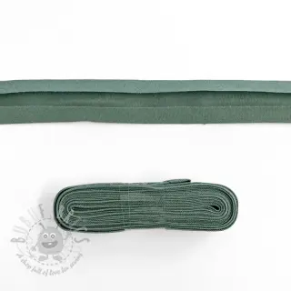 Obrobljeni trak bombaž - 3 m dark old green