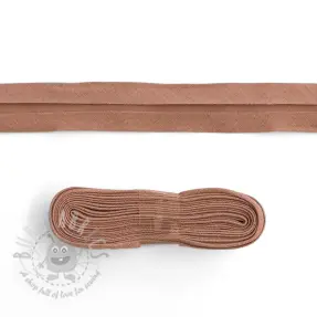 Obrobljeni trak bombaž - 3 m dark salmon
