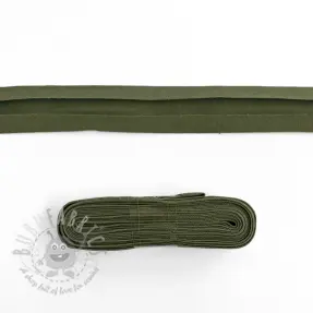 Obrobljeni trak bombaž - 3 m camo green