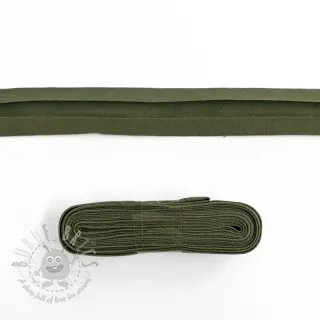 Obrobljeni trak bombaž - 3 m camo green