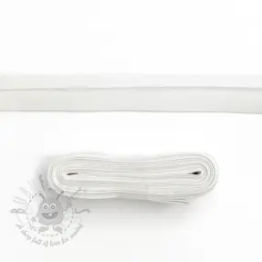 Obrobljeni trak bombaž - 3 m white