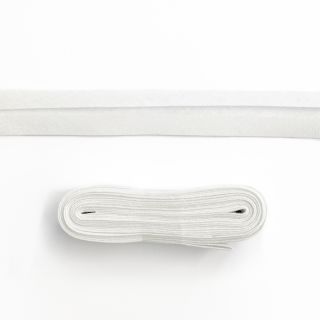 Obrobljeni trak bombaž - 3 m white