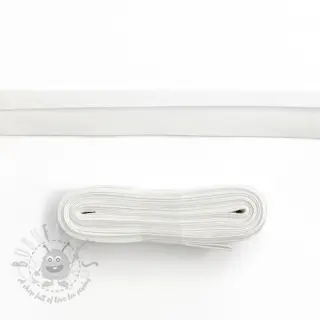 Obrobljeni trak bombaž - 3 m white