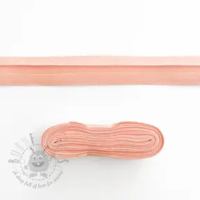 Obrobljeni trak bombaž - 3 m salmon