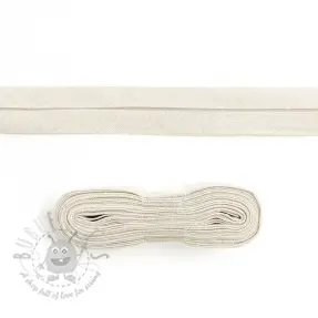 Poševni trak bombaž - 3 m off white