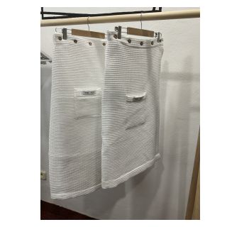 Bombažni vafel tkanja white