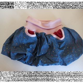 Bombažna tkanina JEANS FOIL Hearts multicolour