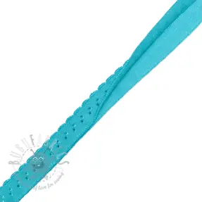 Obrobljena elastika 12 mm LUXURY ocean blue