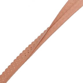 Obrobljena elastika 12 mm LUXURY dark salmon