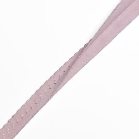 Obrobljena elastika 12 mm LUXURY washed pink