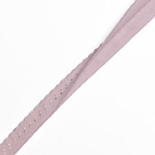 Obrobljena elastika 12 mm LUXURY washed pink