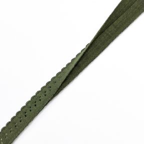 Obrobljena elastika 12 mm LUXURY camo green