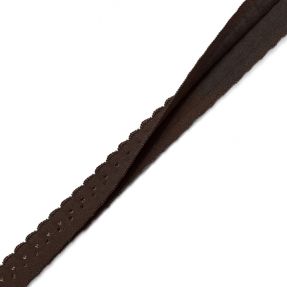 Obrobljena elastika 12 mm LUXURY dark mocha