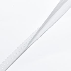 Obrobljena elastika 12 mm LUXURY white