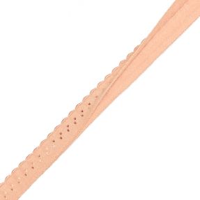 Obrobljena elastika 12 mm LUXURY salmon