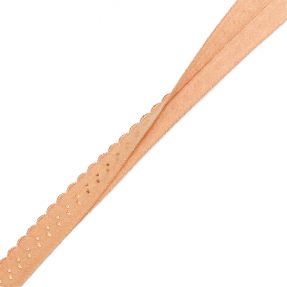 Obrobljena elastika 12 mm LUXURY peach