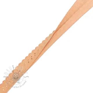 Obrobljena elastika 12 mm LUXURY peach