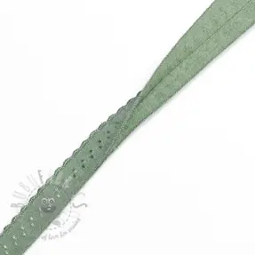 Poševna elastika 12 mm LUXURY old green