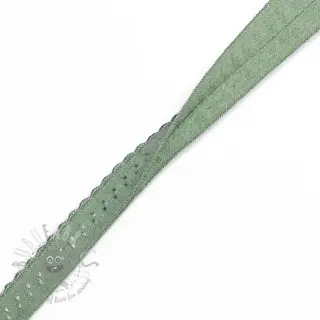 Poševna elastika 12 mm LUXURY old green