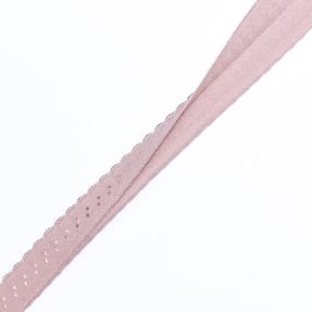 Obrobljena elastika 12 mm LUXURY old pink