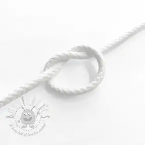 Bombažna vrvica 5 mm white