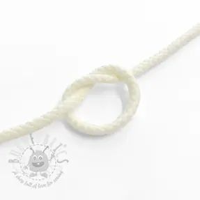 Bombažna vrvica 5 mm off white