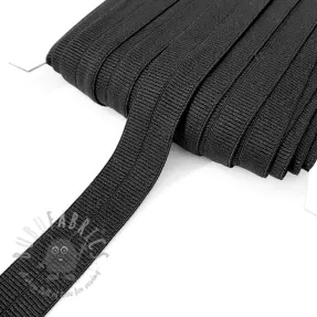 Poševna elastika mat 20 mm RIB black